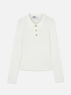 Polo Côtelé à Manches Longues Rita Ora