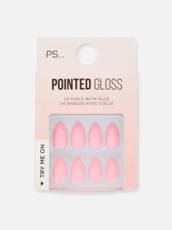 PS... Faux Ongles Brillants Pointus