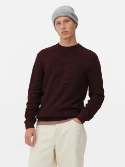 Pull à Col Ras-du-cou En Point De Panier Tressé