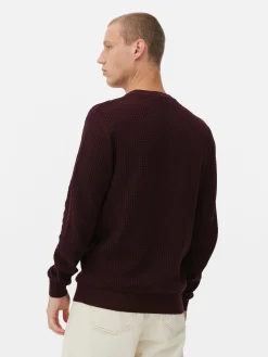 Pull à Col Ras-du-cou En Point De Panier Tressé