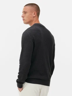 Pull à Col Ras-du-cou En Point De Panier Tressé