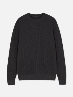 Pull à Col Ras-du-cou En Point De Panier Tressé