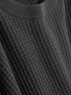Pull à Col Ras-du-cou En Point De Panier Tressé