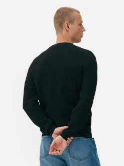 Pull à Col Ras-du-cou En Point De Panier Tressé