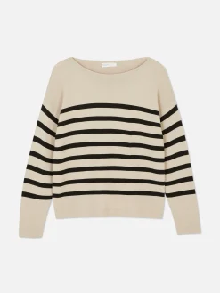 Pull à Manches Longues Et Col Bateau