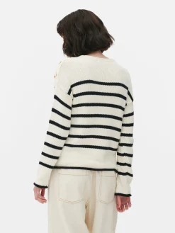 Pull à Rayures Et épaules En Treillage