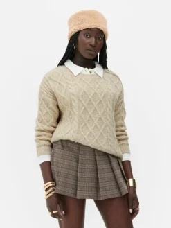 Pull Boutonné En Maille Torsadée Rita Ora