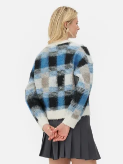 Pull Brossé à Carreaux Rita Ora