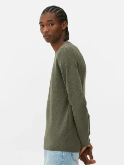 Pull Côtelé à Col Ras-du-cou