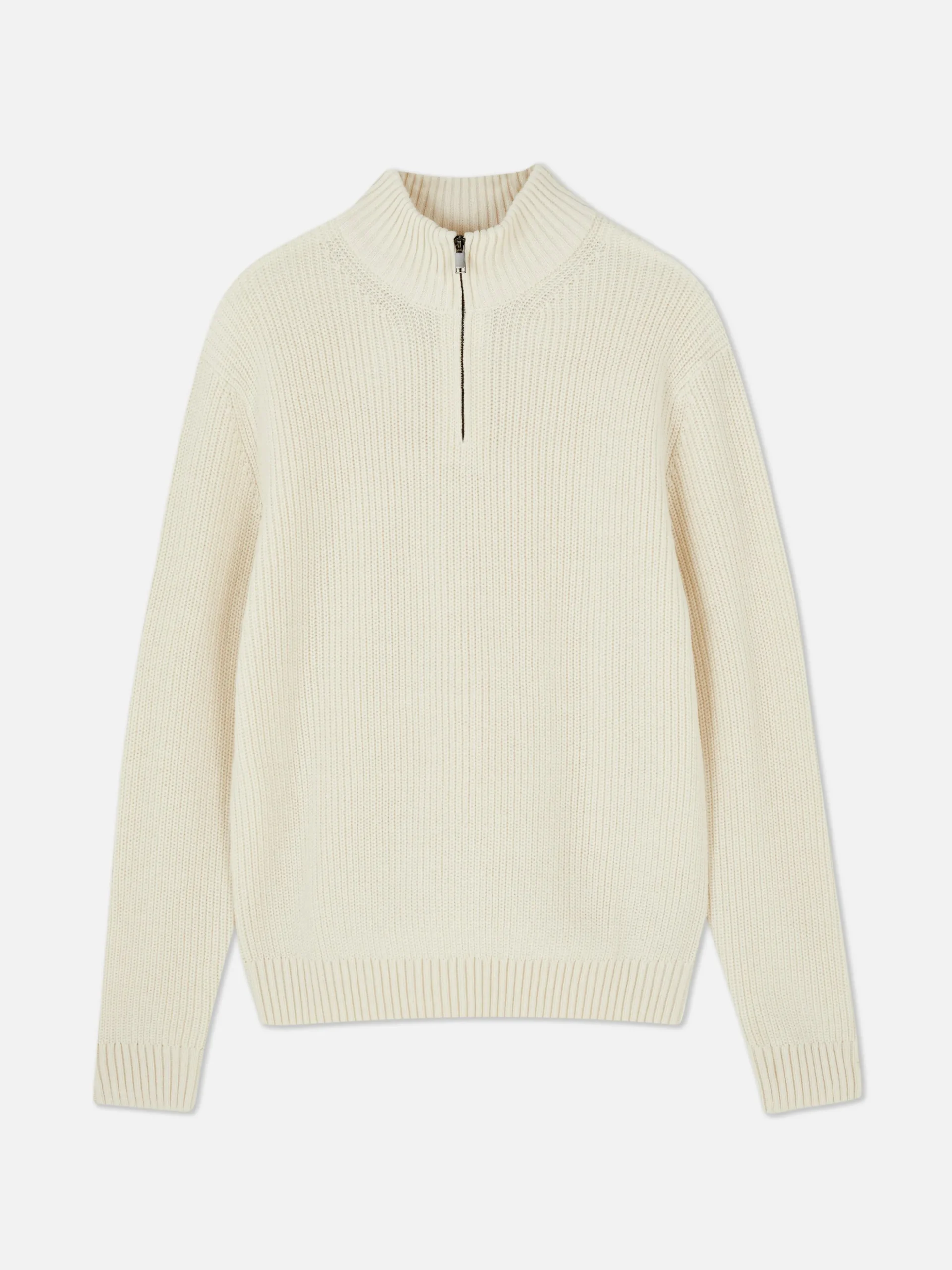 Pull En Maille Côtelée à Col Zippé