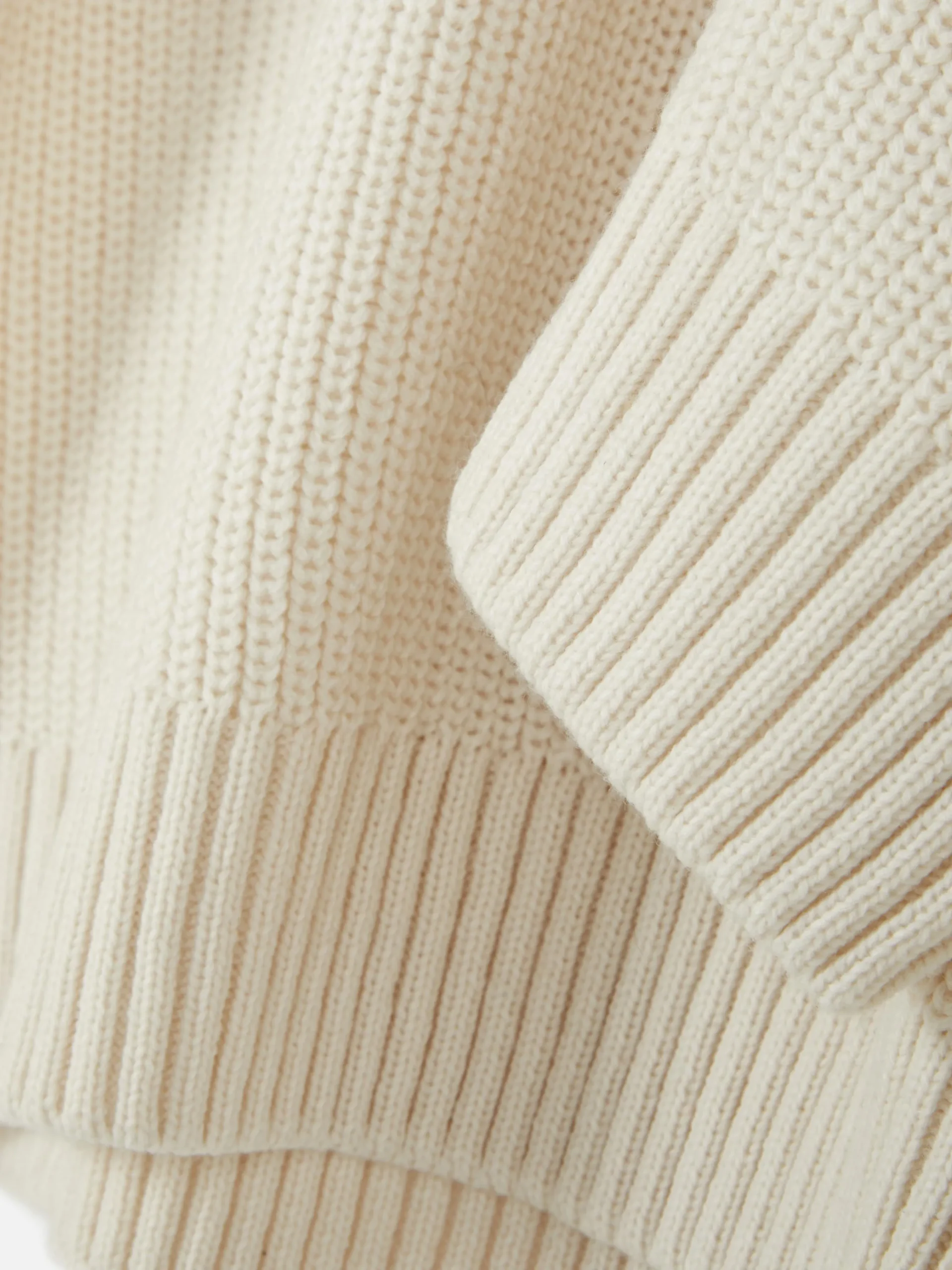 Pull En Maille Côtelée à Col Zippé