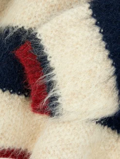 Pull En Maille Duveteuse à Rayures Rita Ora