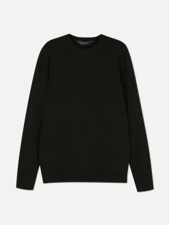 Pull En Maille Fine à Col Ras-du-cou