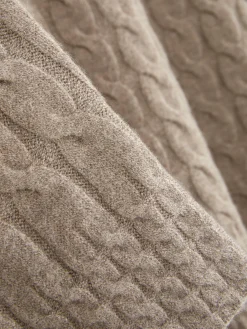 Pull En Maille Torsadée à Col Montant