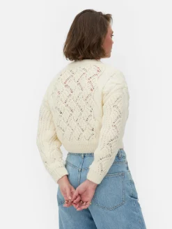 Pull En Maille Torsadée Ajourée Rita Ora