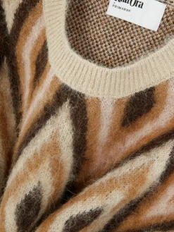 Pull En Tricot à Motif Losange Rita Ora