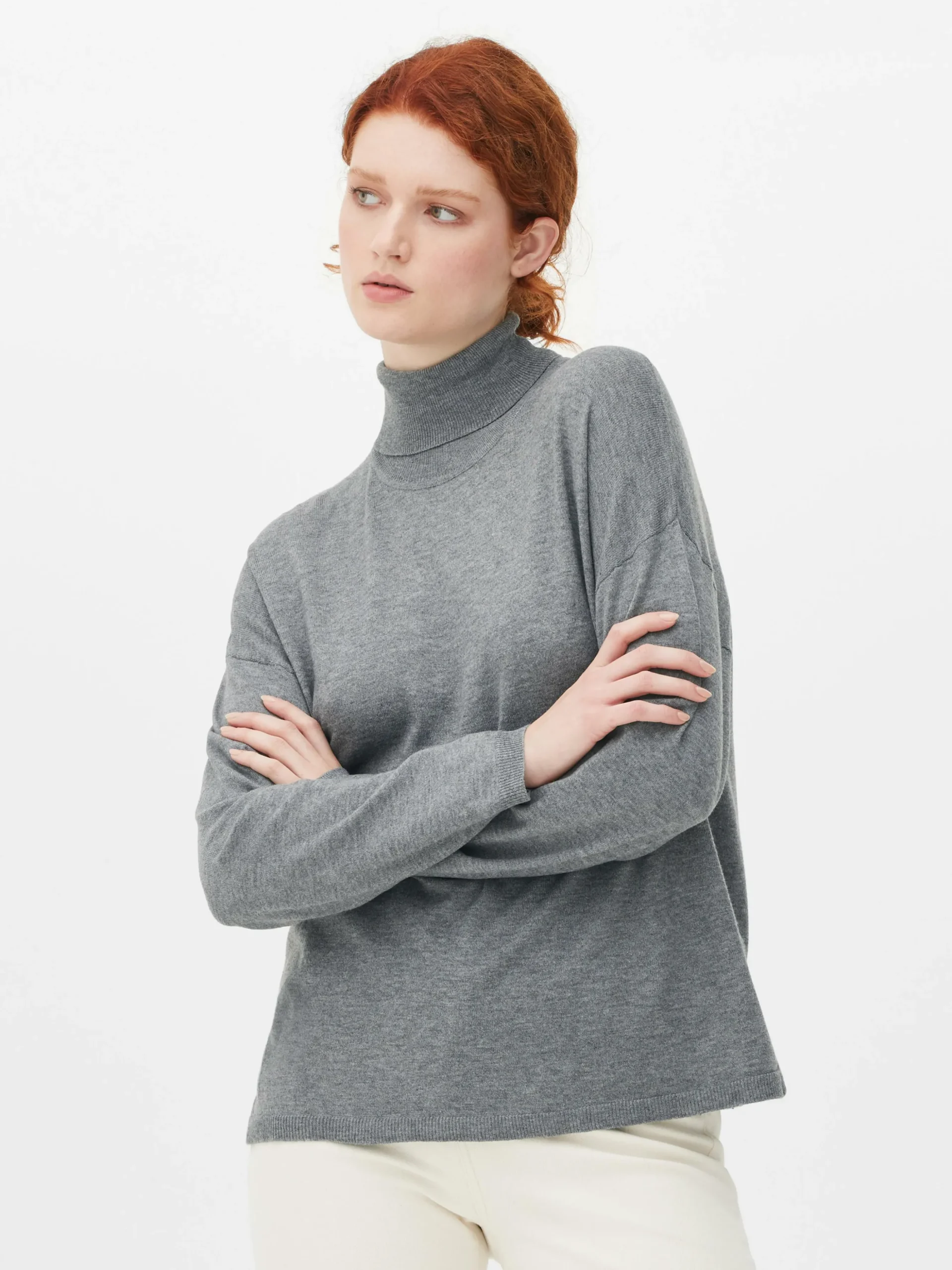 Pull Fine Maille à Col Roulé