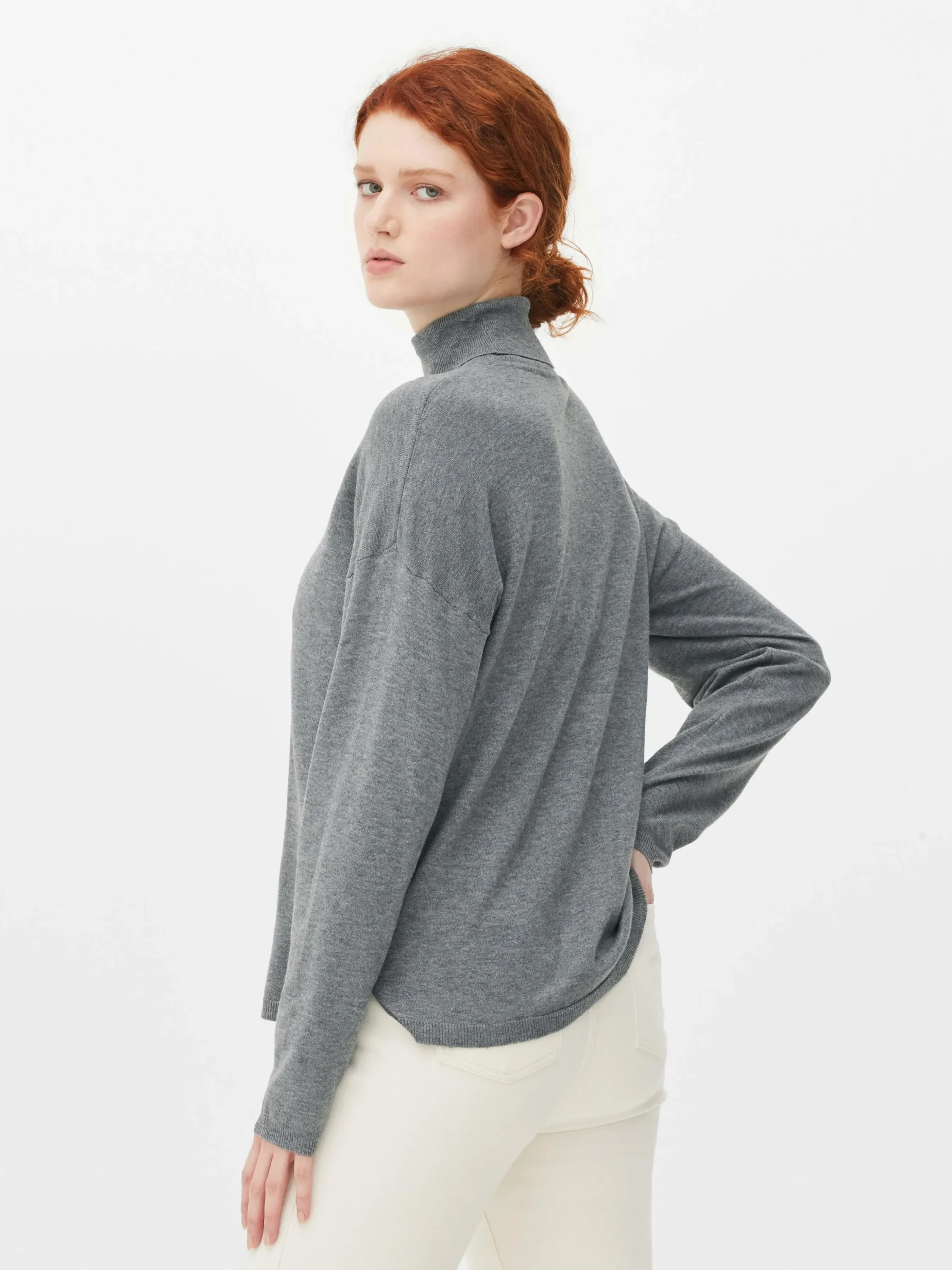 Pull Fine Maille à Col Roulé