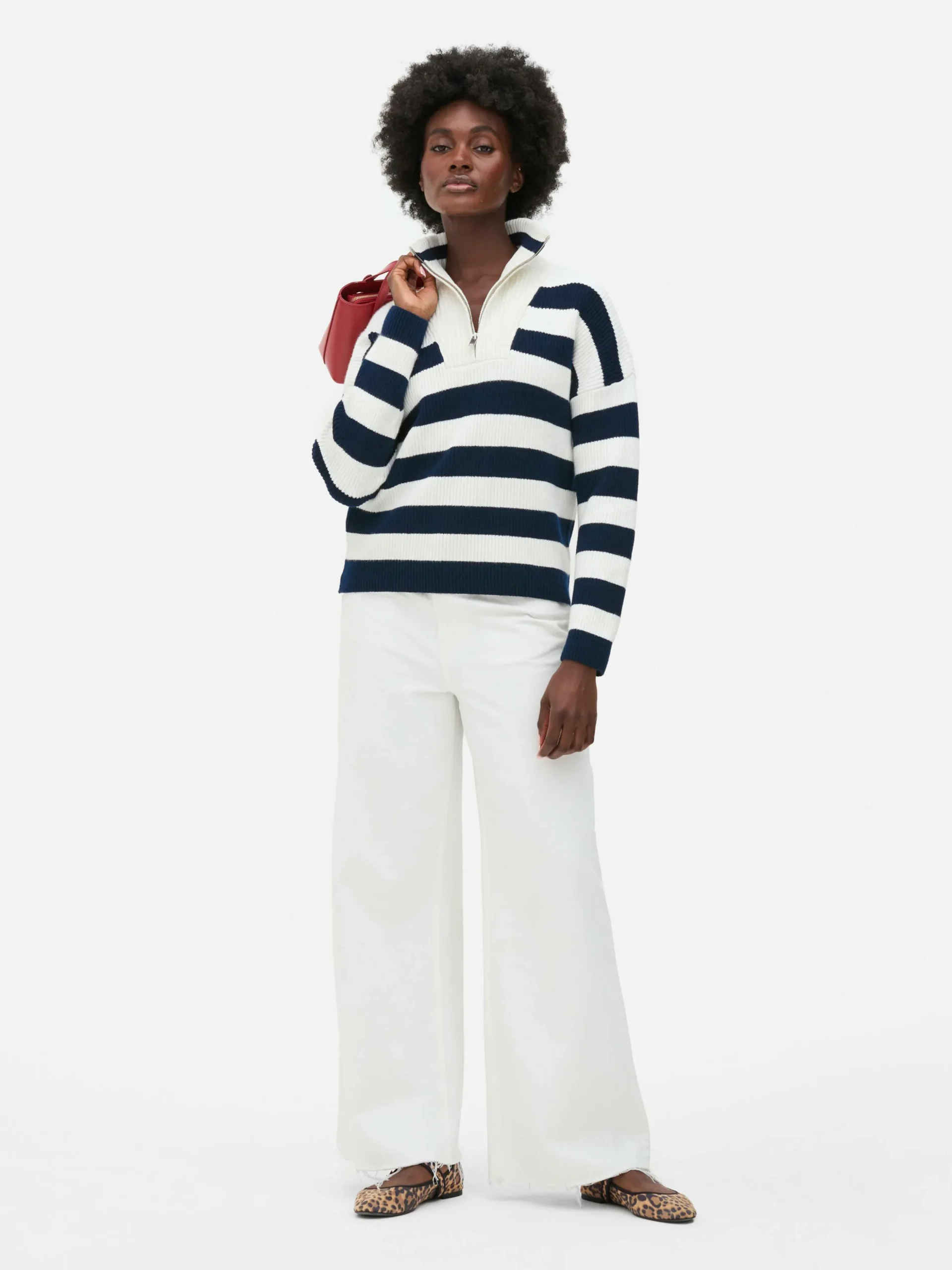 Pull Tricoté à Encolure Zippée