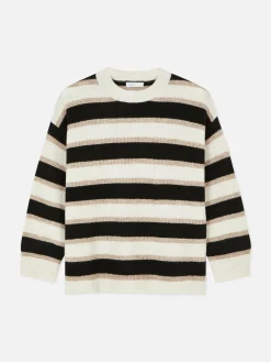 Pull Tricoté Avec Manches à Revers