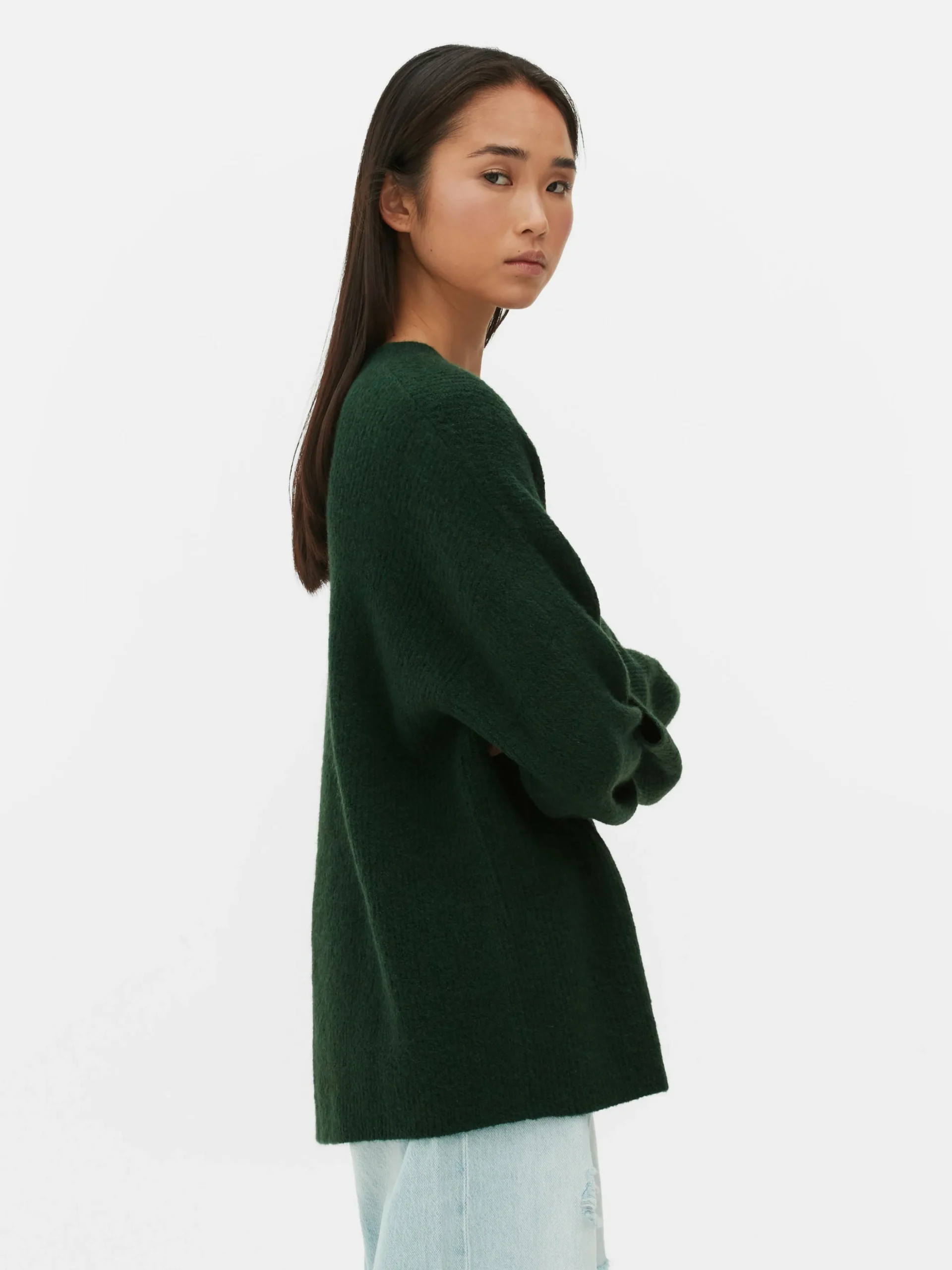 Pull Tricoté Avec Manches à Revers