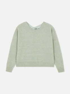 Pull Tricoté Avec Nœud Dans Le Dos