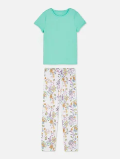 Pyjama à Manches Courtes Et Motif