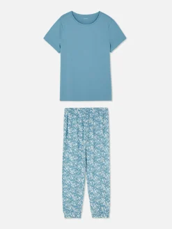 Pyjama à Manches Courtes Et Motif