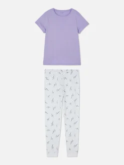 Pyjama à Manches Courtes En Jersey Imprimé