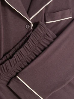 Pyjama Boyfriend En Jersey à Manches Longues