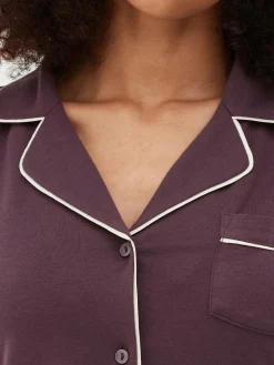 Pyjama Boyfriend En Jersey à Manches Longues