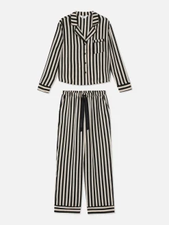 Pyjama En Satin à Manches Longues