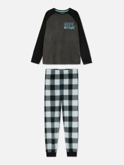 Pyjama En Velours à Carreaux