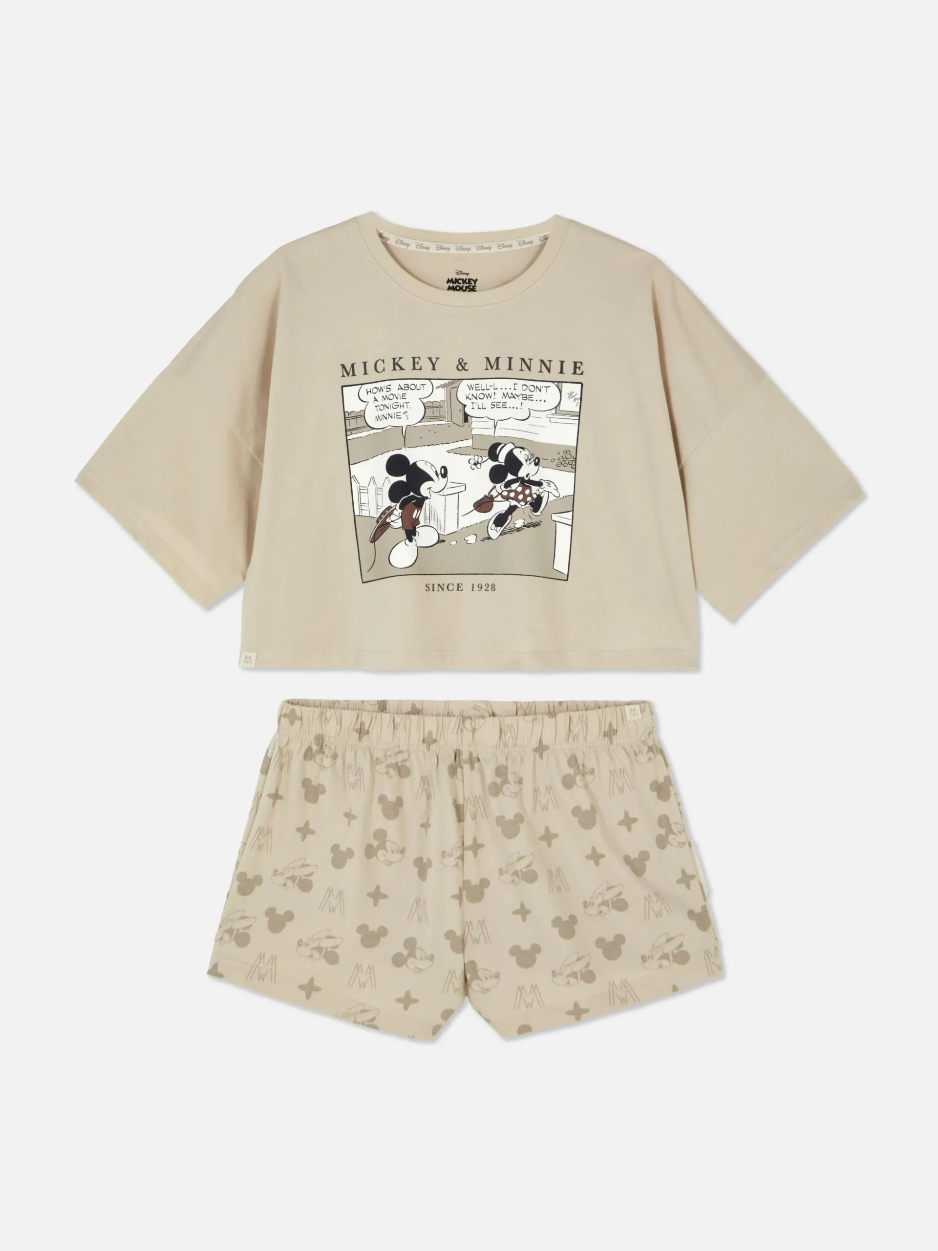 Pyjama Short à Motif Disney Mickey Mouse