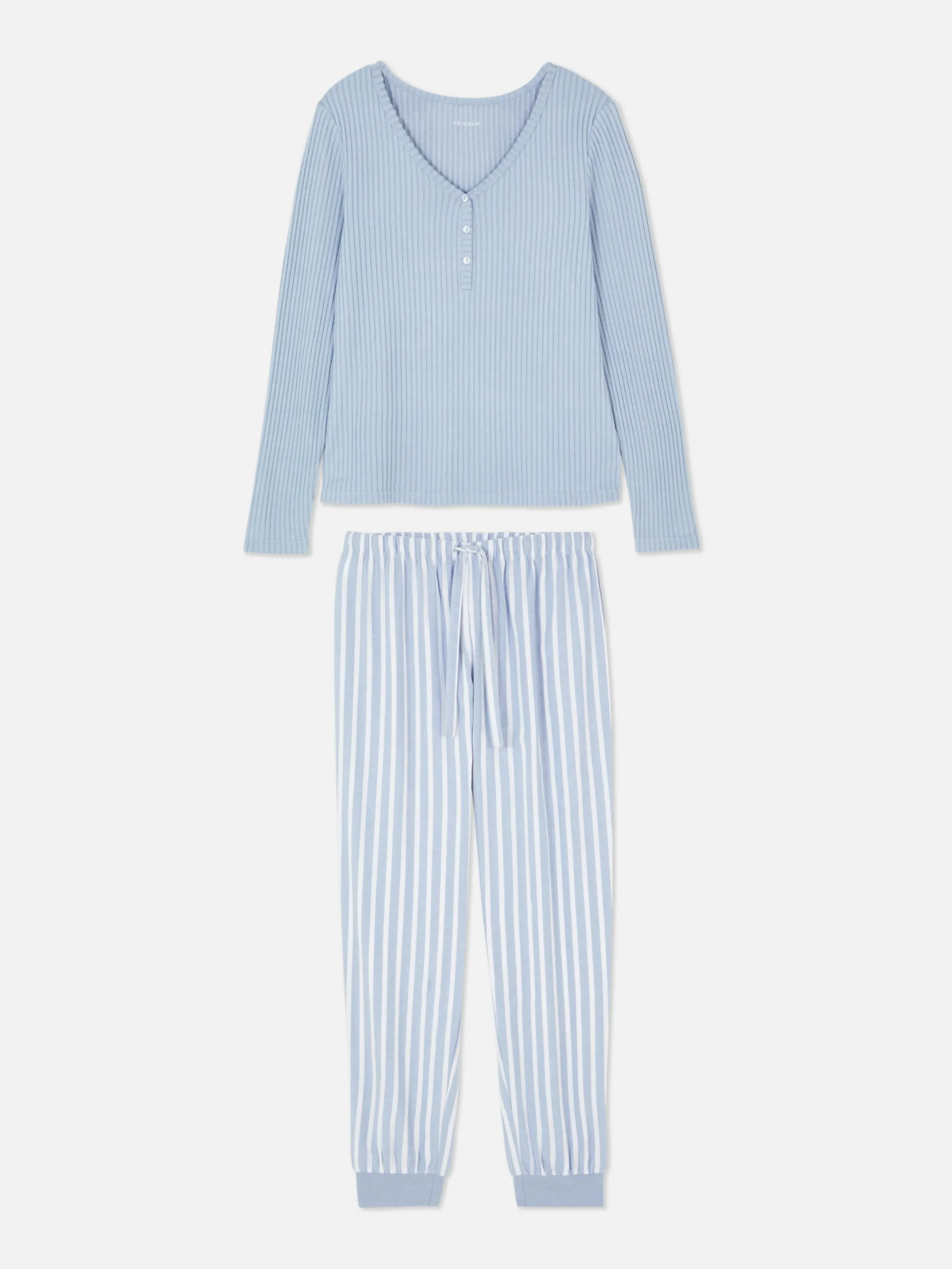 Pyjama T-shirt Boutonné Et Pantalon à Motifs