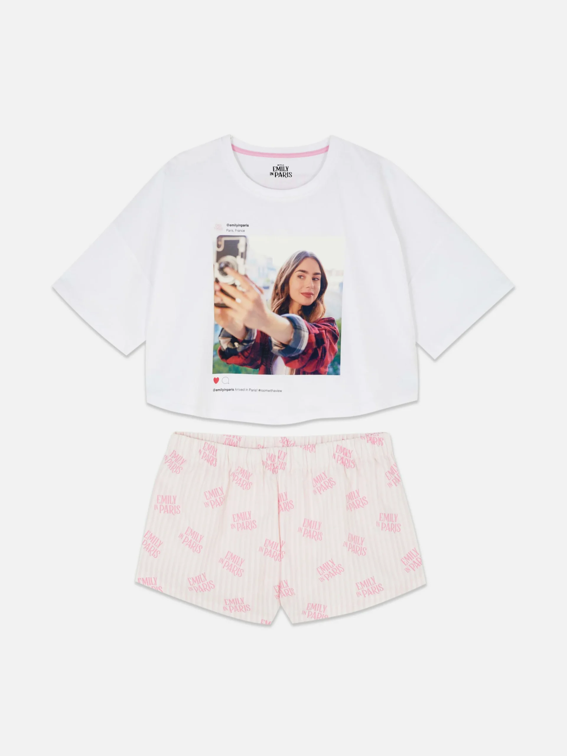 Pyjama T-shirt Court Et Shorty Emily In Paris
