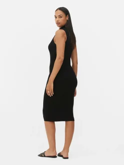 Robe Mi-longue Sans Manches En Maille