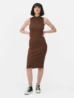 Robe Mi-longue Sans Manches En Maille