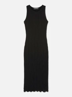 Robe Mi-longue Texturée à Dos Nageur