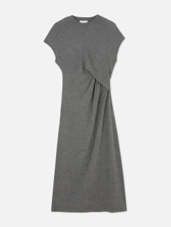 Robe Mi-longue Torsadée En Jersey The Edit