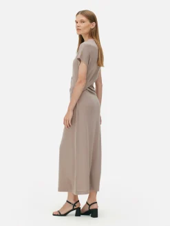 Robe Mi-longue Torsadée En Jersey The Edit