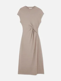 Robe Mi-longue Torsadée En Jersey The Edit