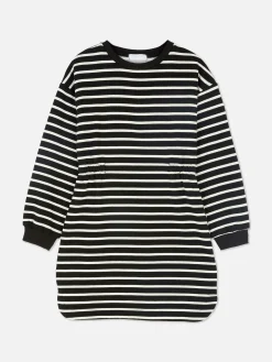 Robe Sweat-shirt à Rayures
