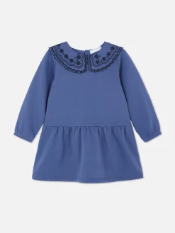 Robe Sweat-shirt En Broderie Anglaise