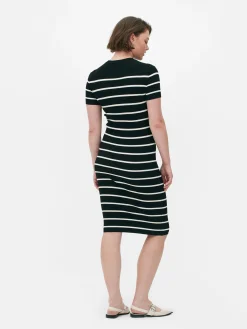 Robe-pull Mi-longue à Manches Courtes