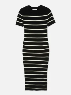 Robe-pull Mi-longue à Manches Courtes