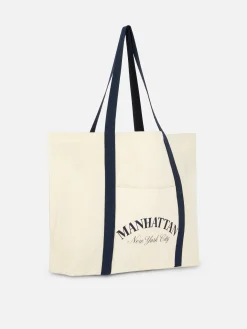 Sac Fourre-tout Oversize En Toile Manhattan