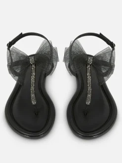 Sandales à Nœud En Maille, Pointure Large