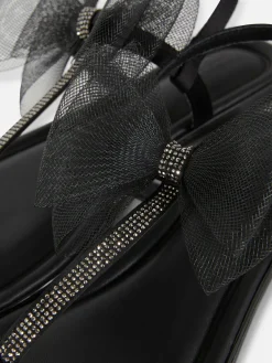 Sandales à Nœud En Maille, Pointure Large