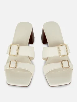 Sandales à Talon Bloc Avec Boucles